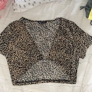 Leopard print crop top